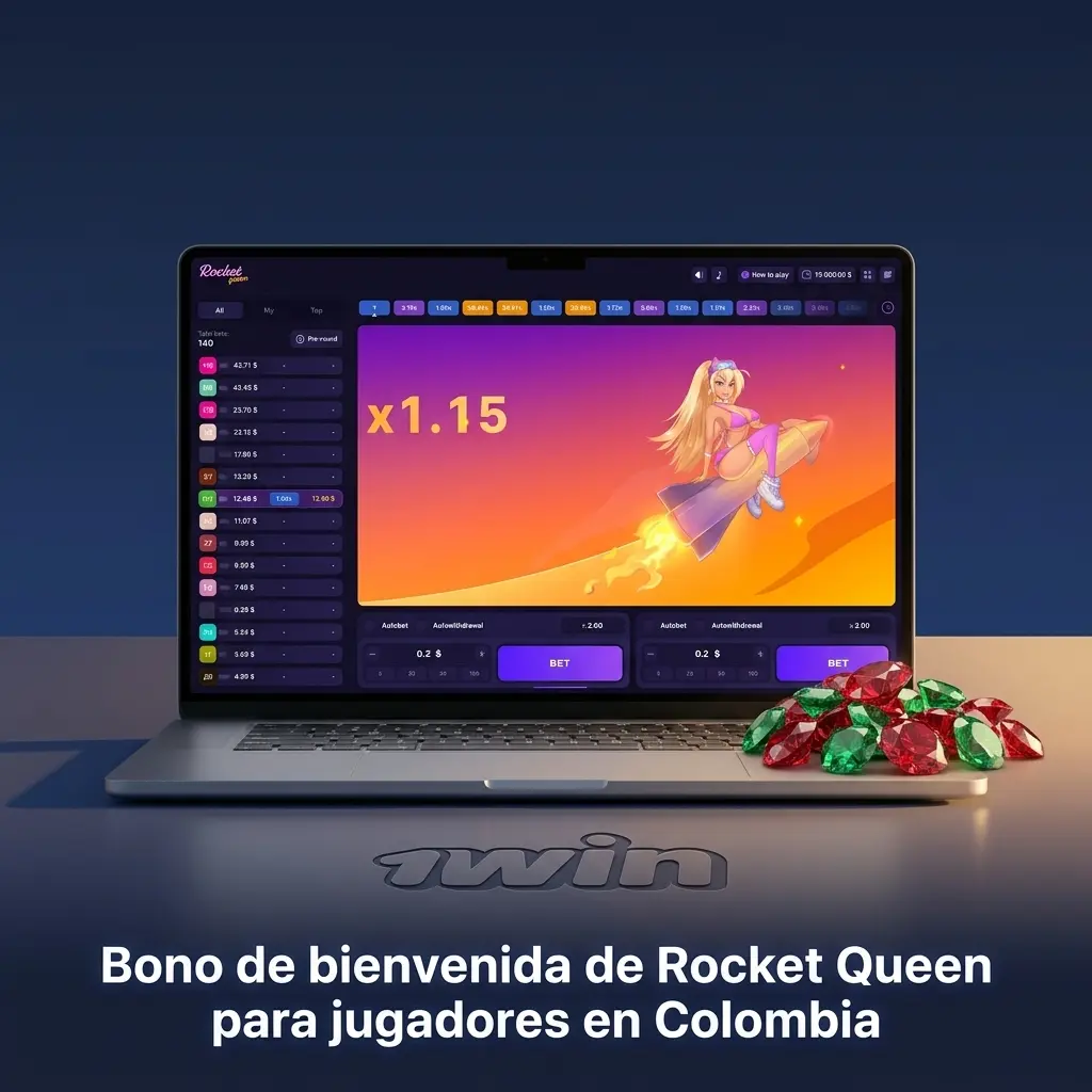 Bono de bienvenida 1win para Rocket Queen en Colombia: hasta 150% y 180 giros gratis en 4 depósitos
